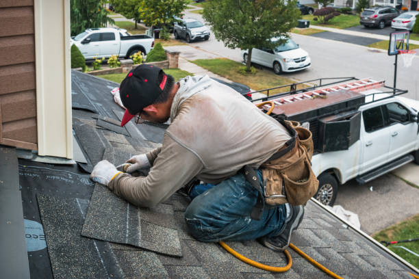 Professional Roof Installation technician working in Stovall, NC